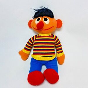 Vintage 1970s Sesame Street Knickerbocker Ernie Plush Stuffed‎ Toy Taiwan